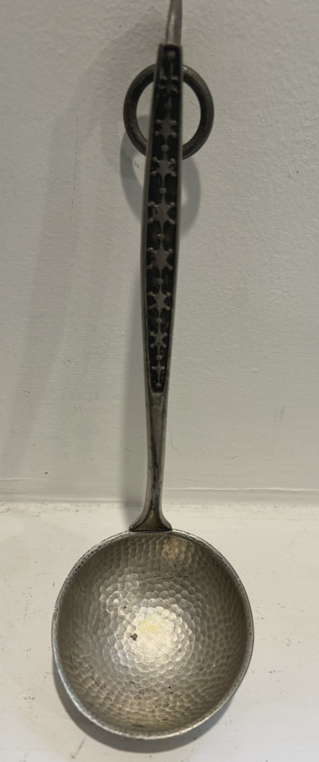 Vintage Norwegian Tinn Norge Pewter Souvenir Ornate Norway Spoon 1970s
