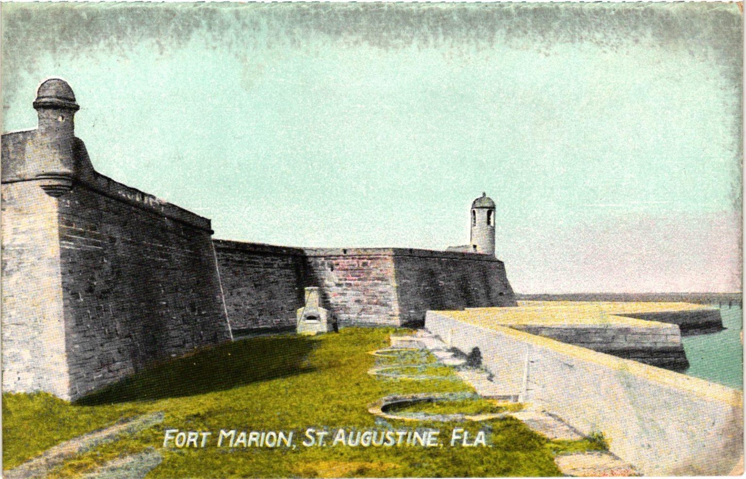 Vintage Fort Marion St. Augustine Florida Postcard Vintage Fort Marion St. Augustine Florida Postcard