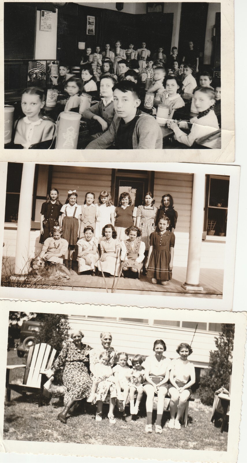 Classroom pic Children Dog Generation School Family PA Vintage lot of 3 photos Classroom pic Children Dog Generation School Family PA Vintage lot of 3 photos