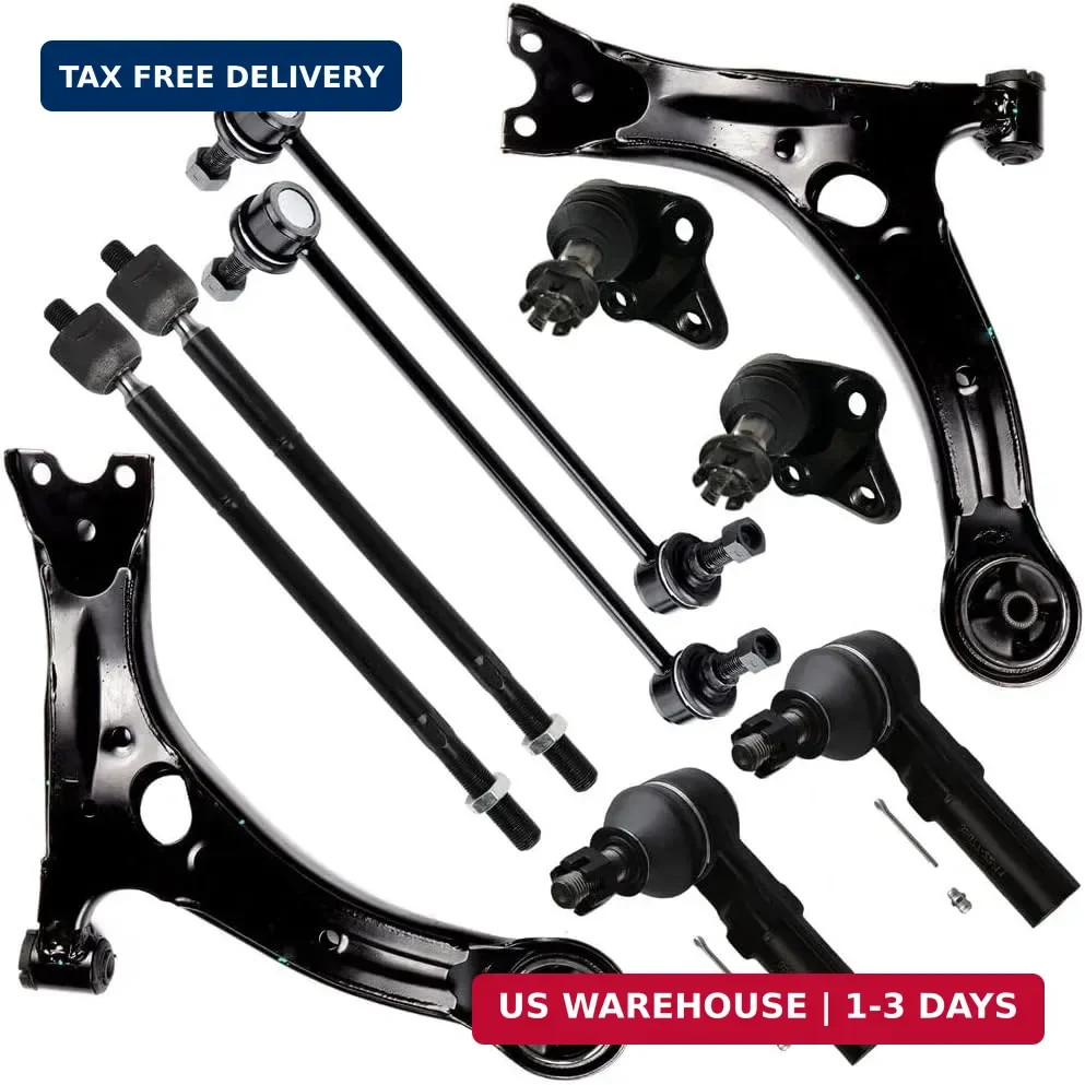 Toyota Corolla Front 6pc Control Arms Kit 2014-2019 Ball Joints Tie Rods