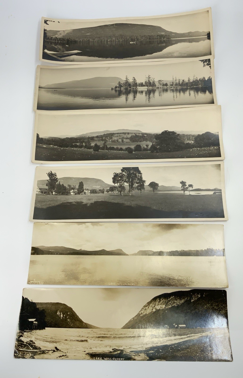 Antique vintage Lake Wliloughby Vermont Panoramic RPPC real photo postcards Antique vintage Lake Wliloughby Vermont Panoramic RPPC real photo postcards