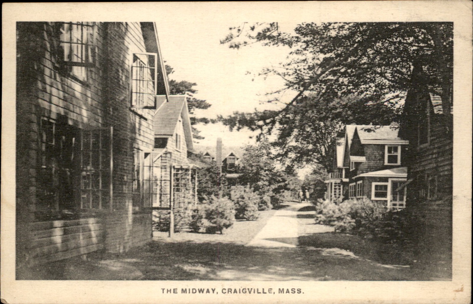 Craigville MA The Midway E. D. West Co. c1920s-30s Vintage Postcard