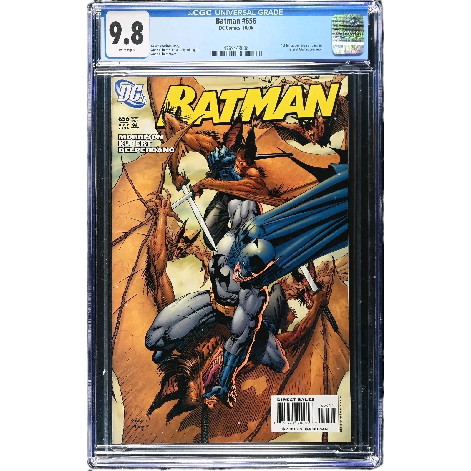 Batman 656 CGC 9.8 1st Appearance Damian Wayne Son of Batman Robin DC Comic 2006