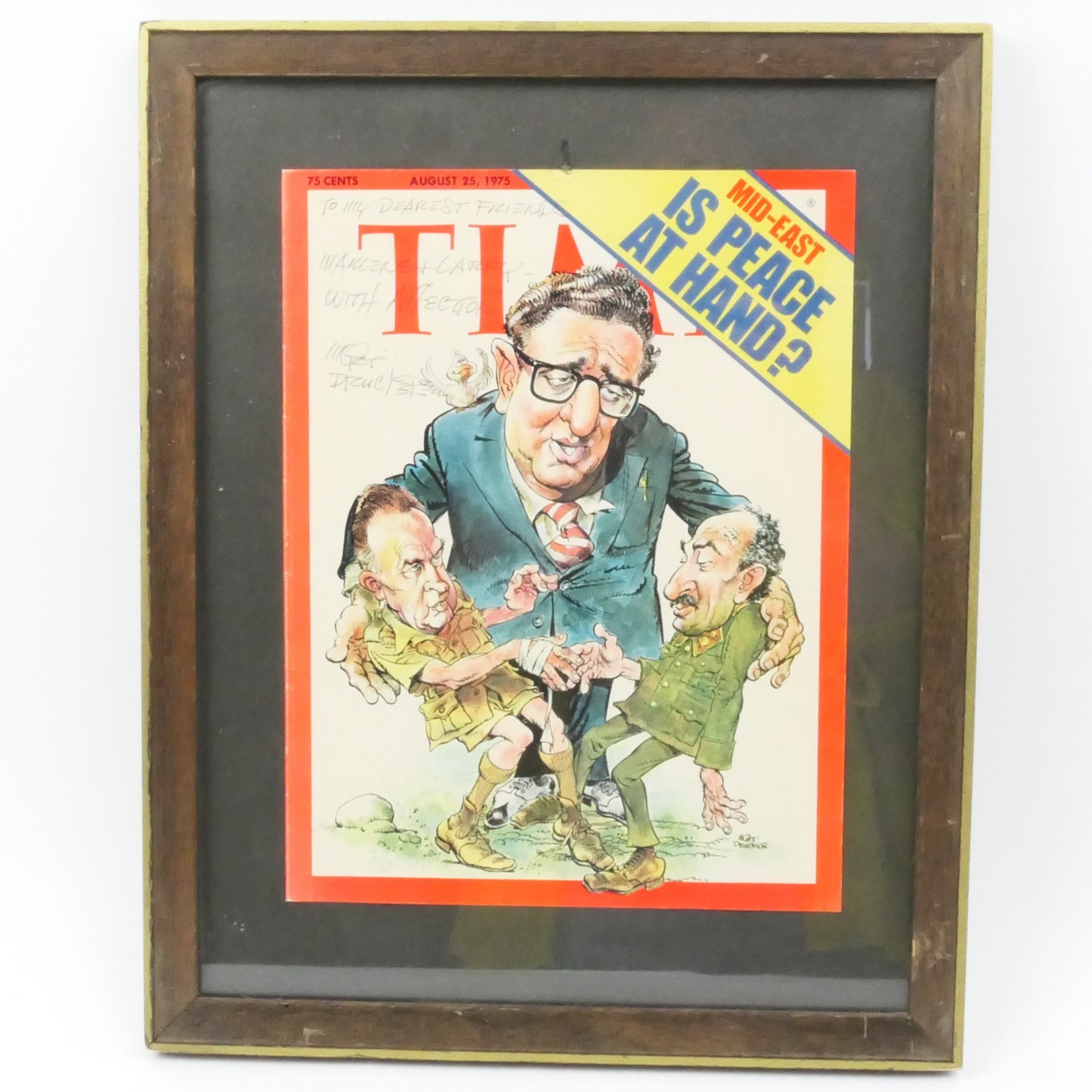 Mort Drucker Signed Autographed TIME Magazine August 1975 Framed Cover