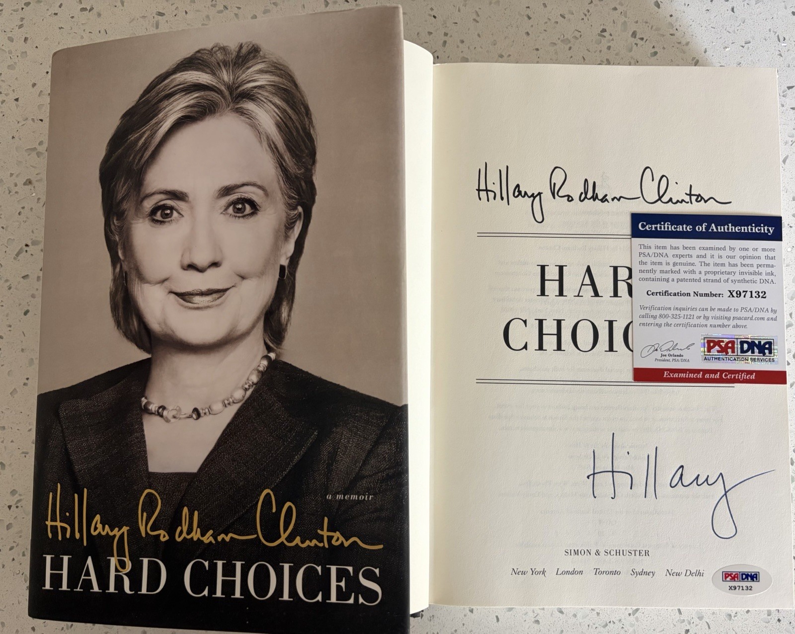 Hillary Clinton Signed Hard Choices Hardcover Book Authentic Autograph PSA
