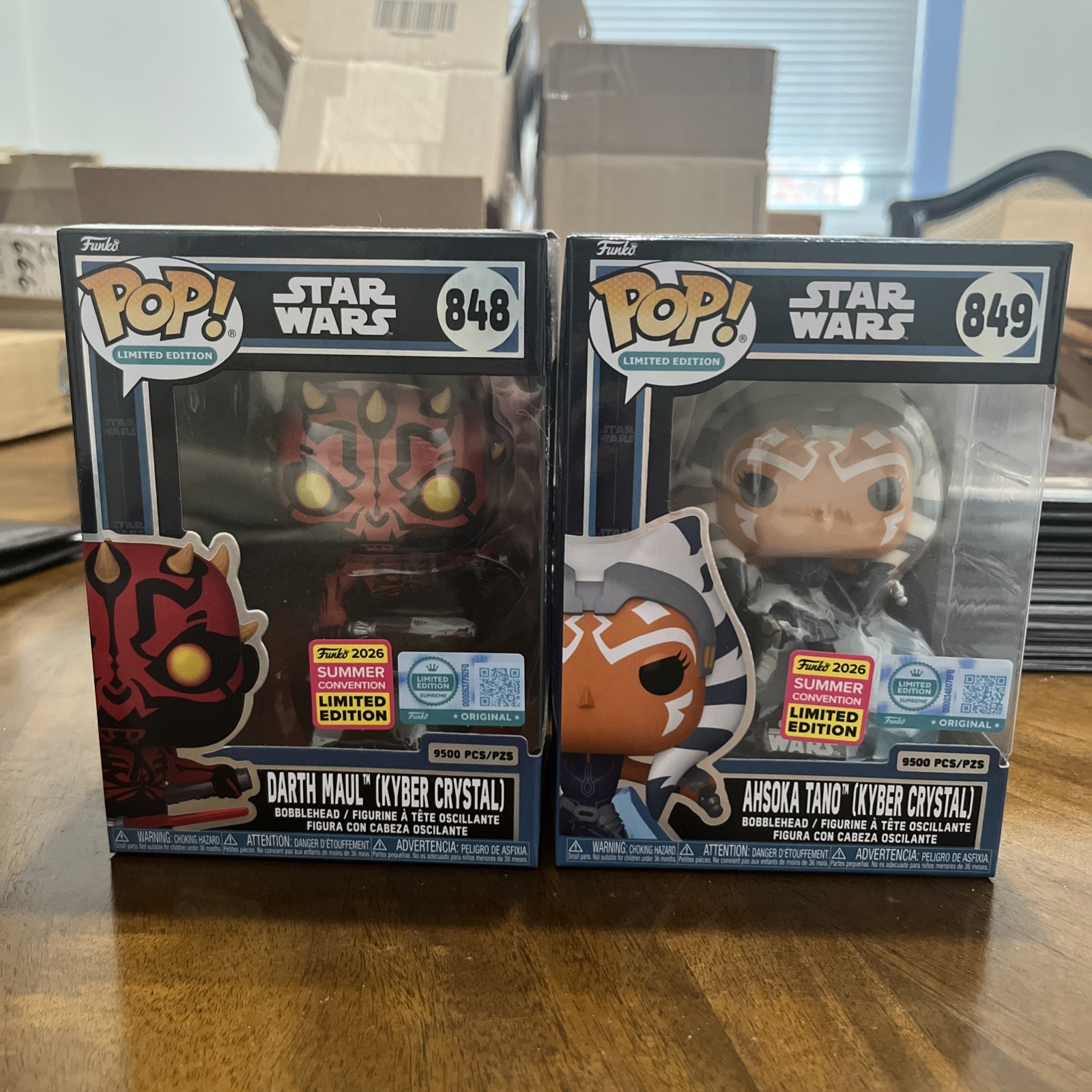 Funko Pop Star Wars Darth Maul #848 & Ahsoka #849 Kyber Crystal SDCC 2026 SHARED Funko Pop Star Wars Darth Maul #848 & Ahsoka #849 Kyber Crystal SDCC 2026 SHARED