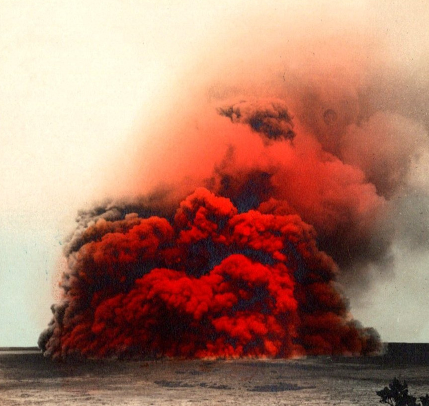 Vintage RPPC Postcard Kīlauea Volcano HI 1924 Eruption Hand Tint Halemaʻumaʻu