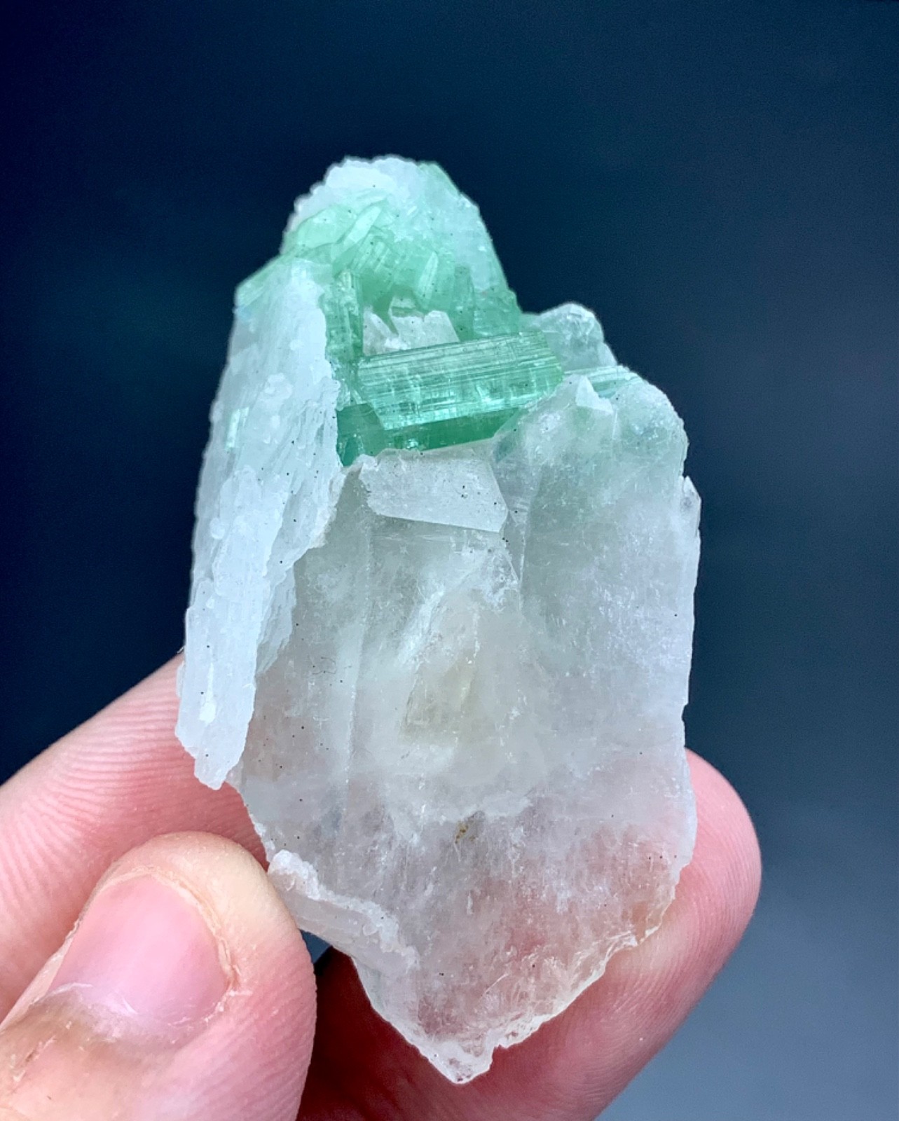 130 Carat Tourmaline with quartz crystal specimen from Afghanistan