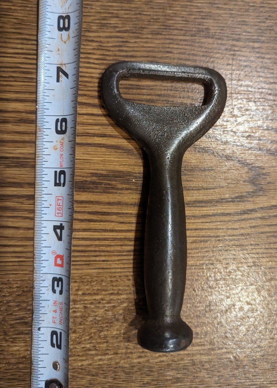 Antique Authentic Blacksmith Solid Steel Crown Cap Bottle Opener Circa 1900
