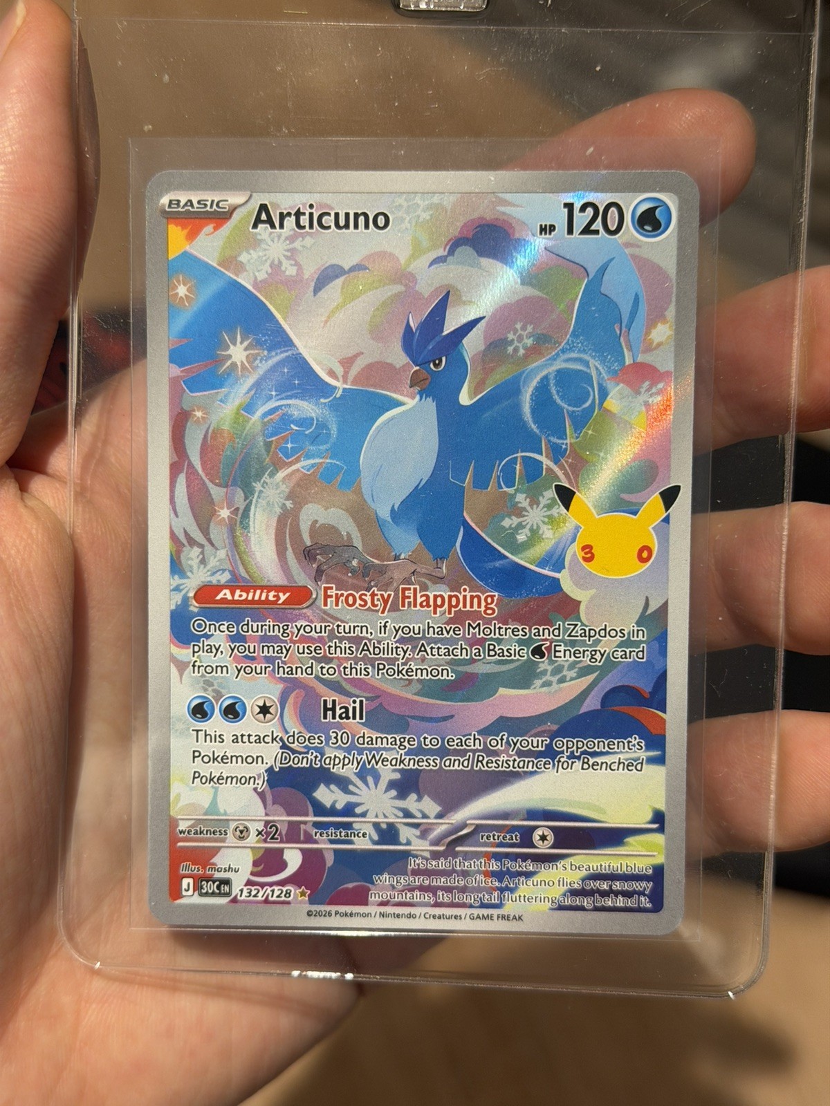 Nintendo Pokémon TCG Articuno 132/159 30th Nintendo Pokémon TCG Articuno 132/159 30th