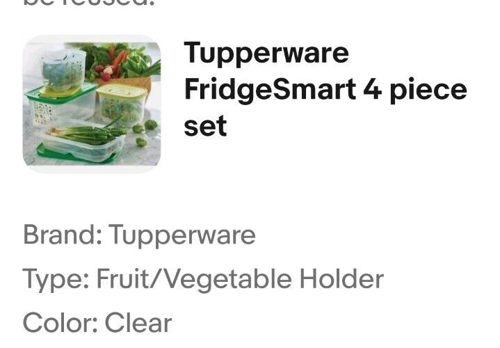 Tupperware FridgeSmart 4 piece set