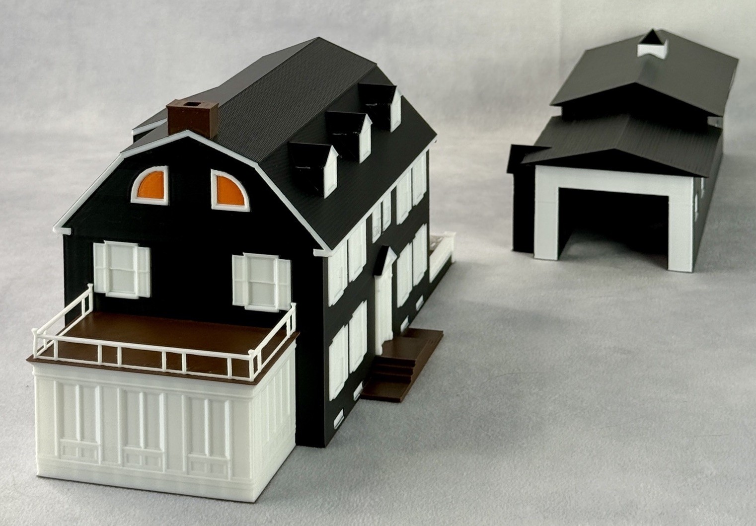 Amityville Horror House 1975 Lutz Long Island Murder Home + Boat House Model Amityville Horror House 1975 Lutz Long Island Murder Home + Boat House Model