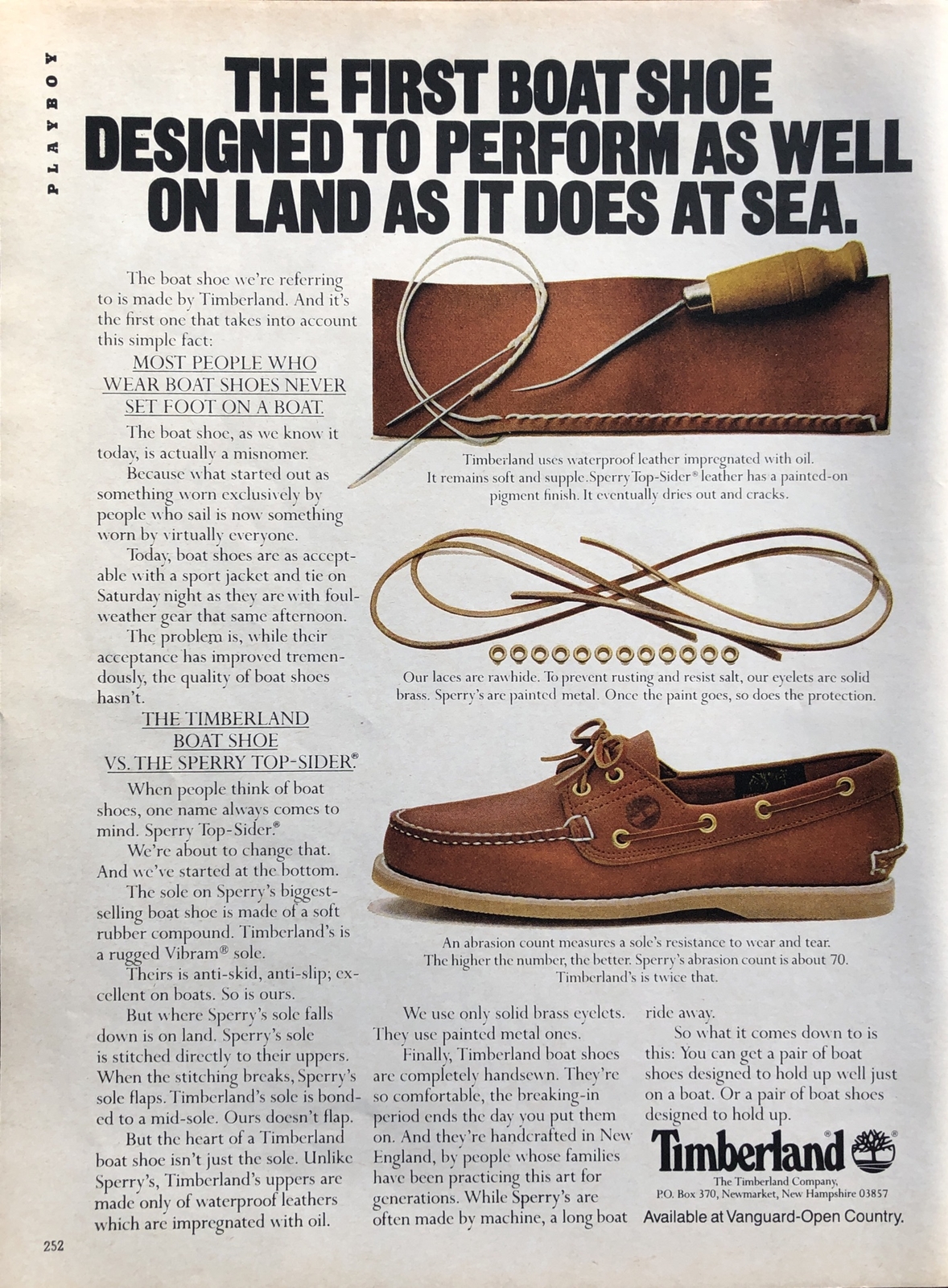 1981 Timberland Boat Shoes PRINT AD Designed Perform Well Land & Sea VTG 1980s 1981 Timberland Boat Shoes PRINT AD Designed Perform Well Land & Sea VTG 1980s