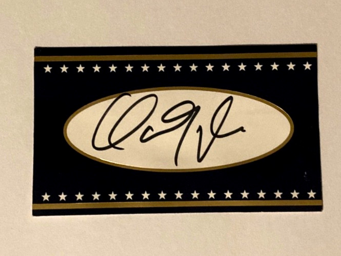 HAND SIGNED 44th US Vice President DAN QUAYLE Unused 2x4 HAND SIGNED 44th US Vice President DAN QUAYLE Unused 2x4