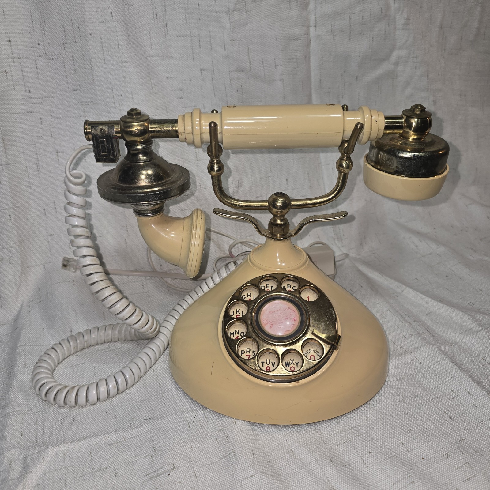 1970 Authentic Vintage French Style Rotary Phone Radio Shack Model Num 43-3260