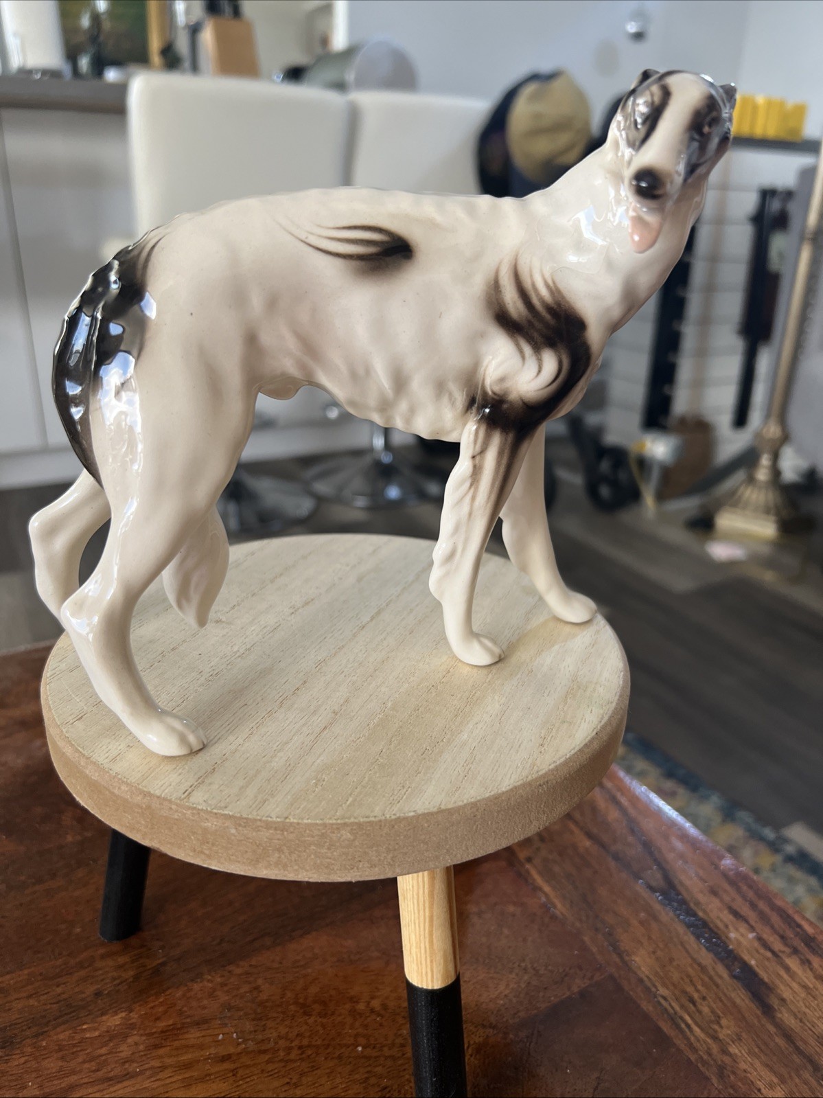 Austrian Porcelain Borzoi (Russian Wolfhound)figurin 1950 Austrian Porcelain Borzoi (Russian Wolfhound)figurin 1950