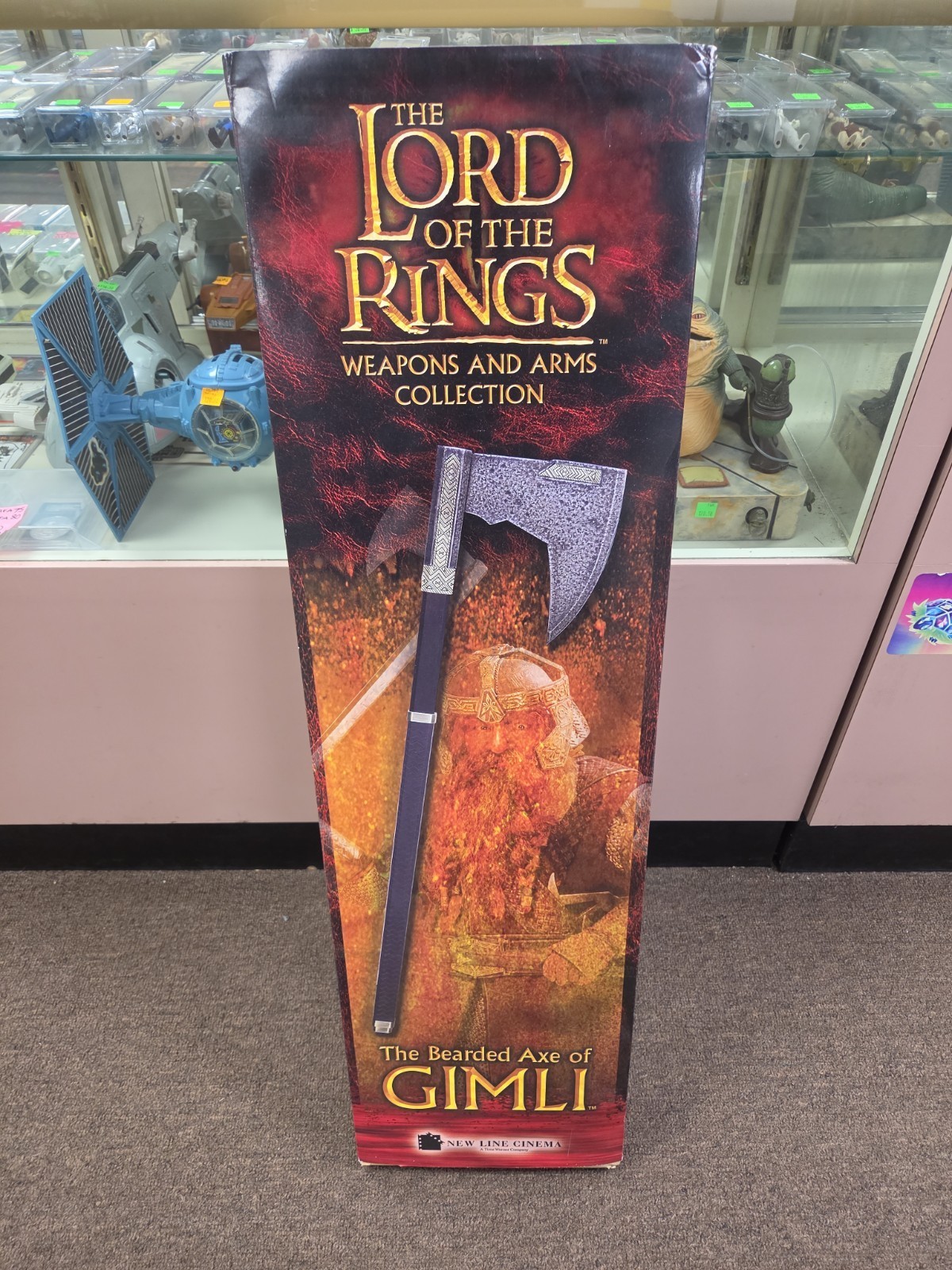 Lord Of The Rings Bearded Axe Of Gimli And Display Plaque Officially Licensed