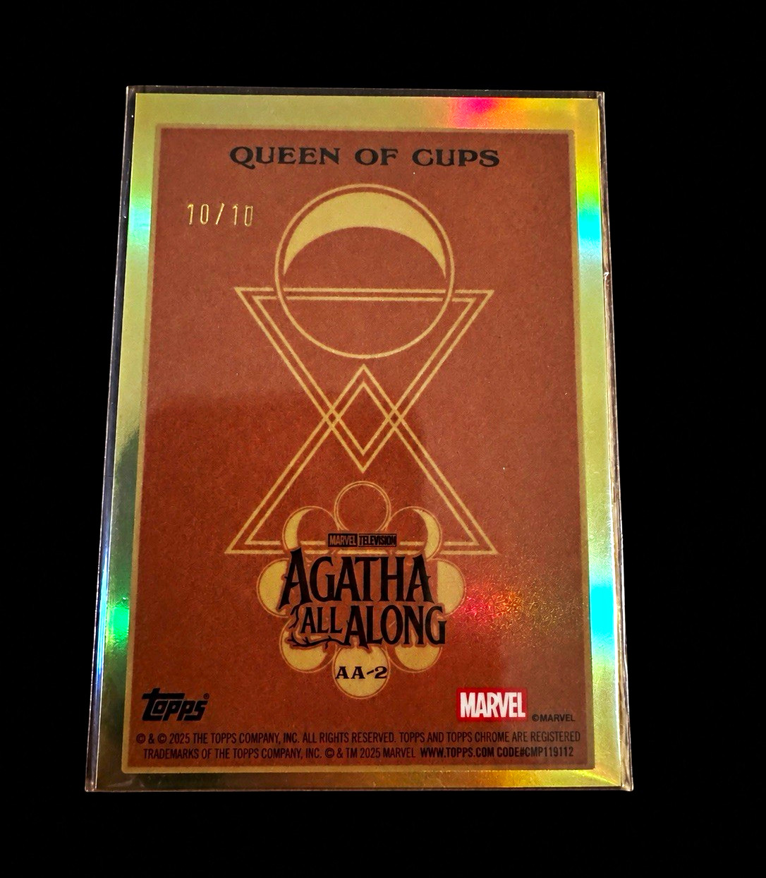 Topps 2025 Topps Chrome Marvel Agatha Queen of Cups AA-2 Serial 🌟#10/10🌟 Topps 2025 Topps Chrome Marvel Agatha Queen of Cups AA-2 Serial 🌟#10/10🌟