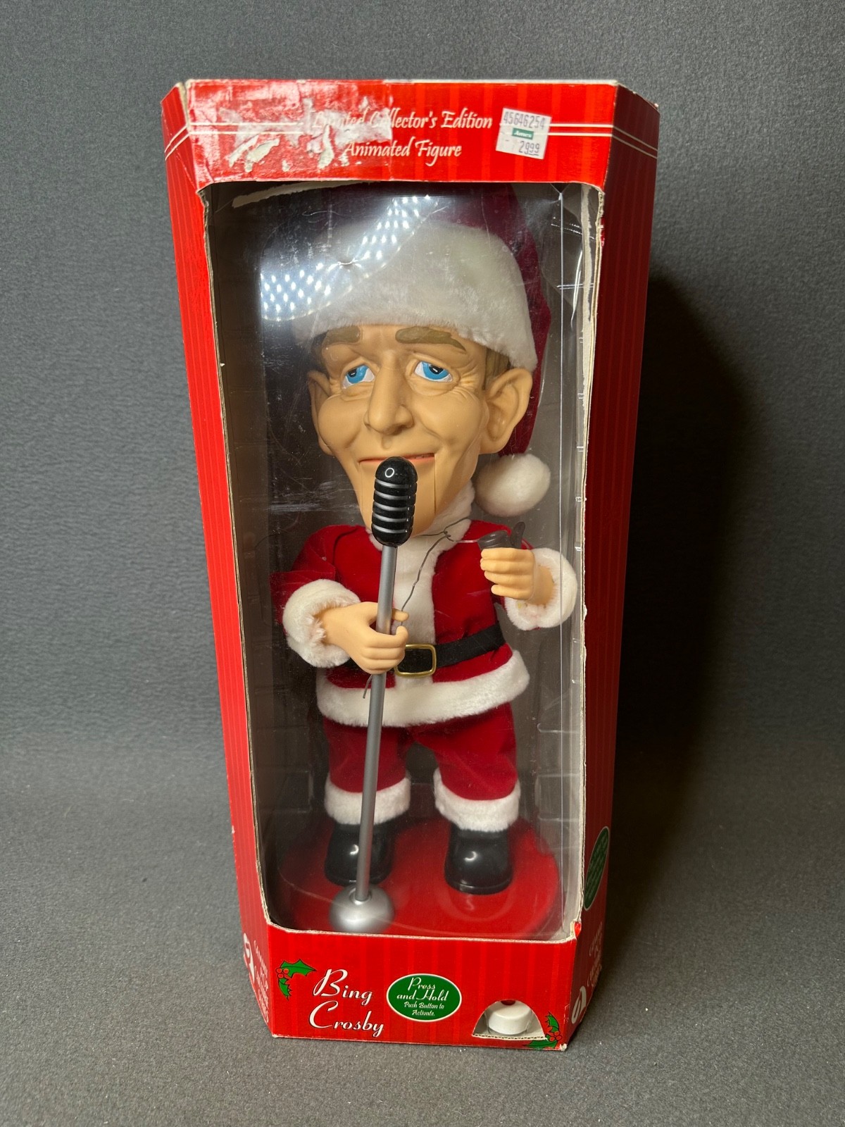 VTG 2001 Gemmy Animated Singing & Swinging Bing Crosby Doll 19” Doesn't Work VTG 2001 Gemmy Animated Singing & Swinging Bing Crosby Doll 19” Doesn't Work
