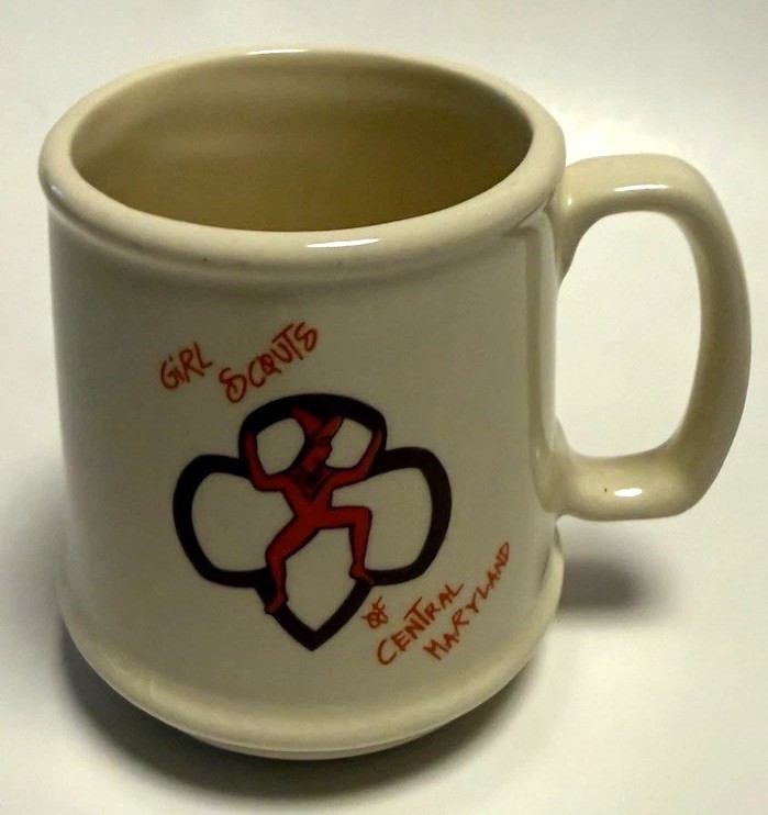 Vintage Girl Scouts Central Maryland Coffee Mug Diner Heavy Ceramic Display Only