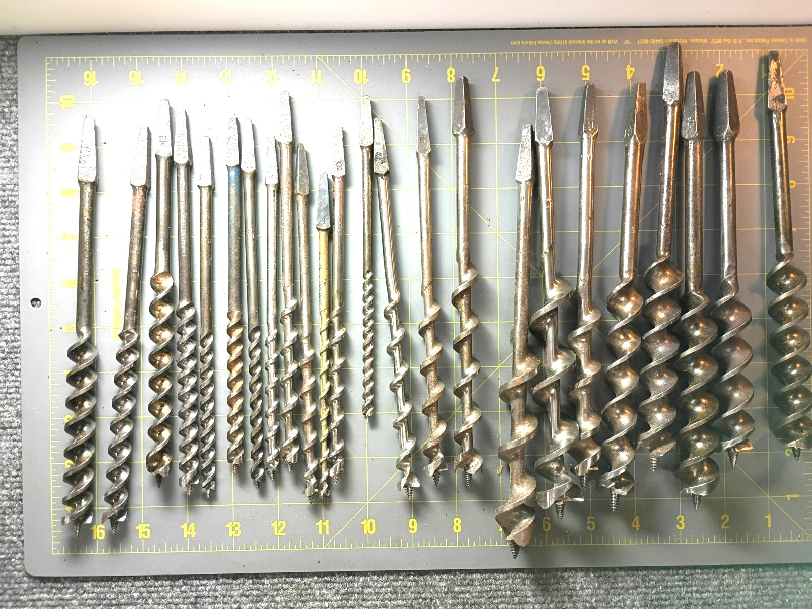 Vintage Lot Of 24 antique Brace Auger Bits Nice  Estate Find Mixed Lot KN
