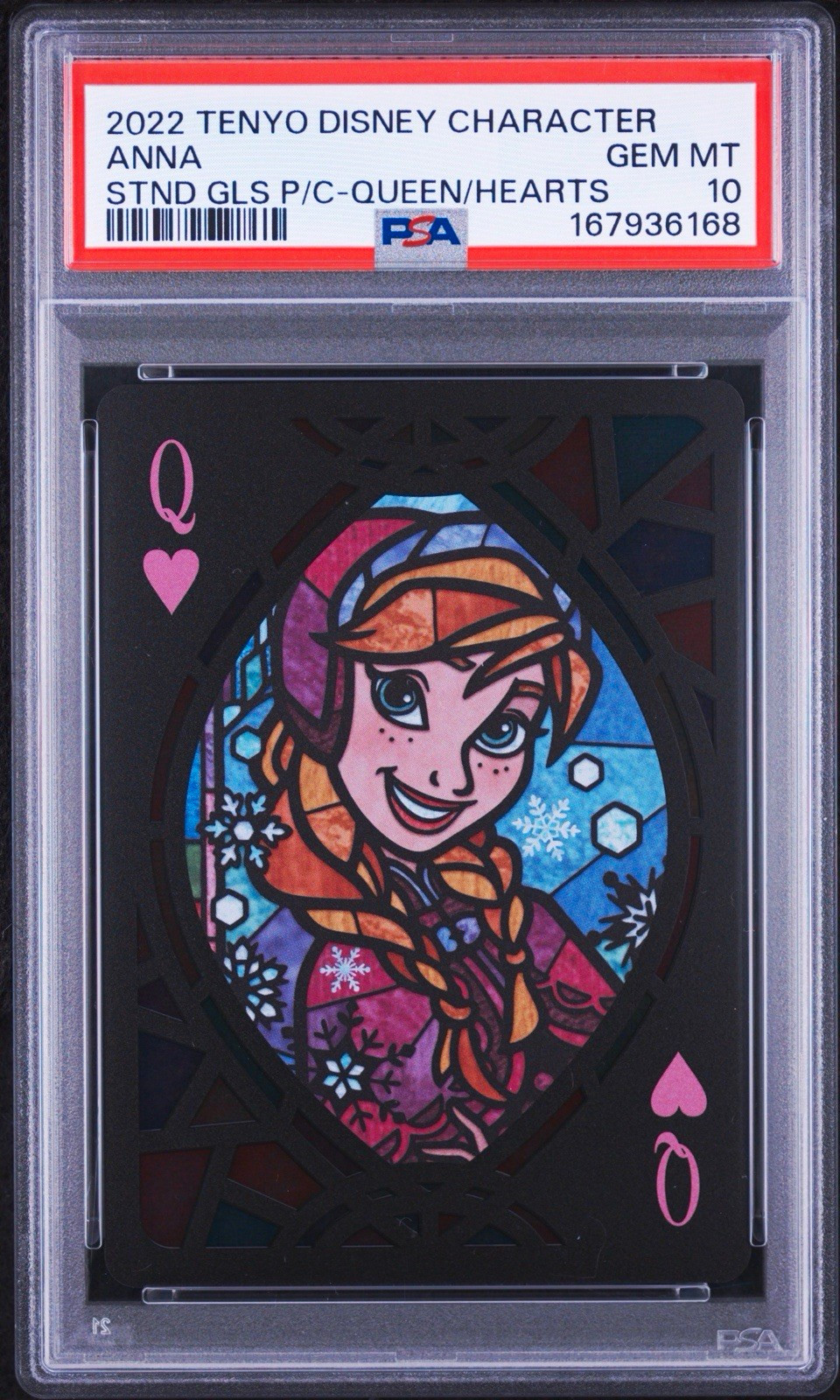 2022 Tenyo Disney Character Frozen Anna Q Queen of Hearts PSA 10