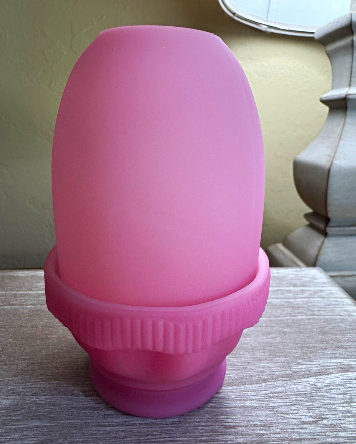 Vintage Stamped Fenton Satin Glass Fairy Lamp Vintage Stamped Fenton Satin Glass Fairy Lamp