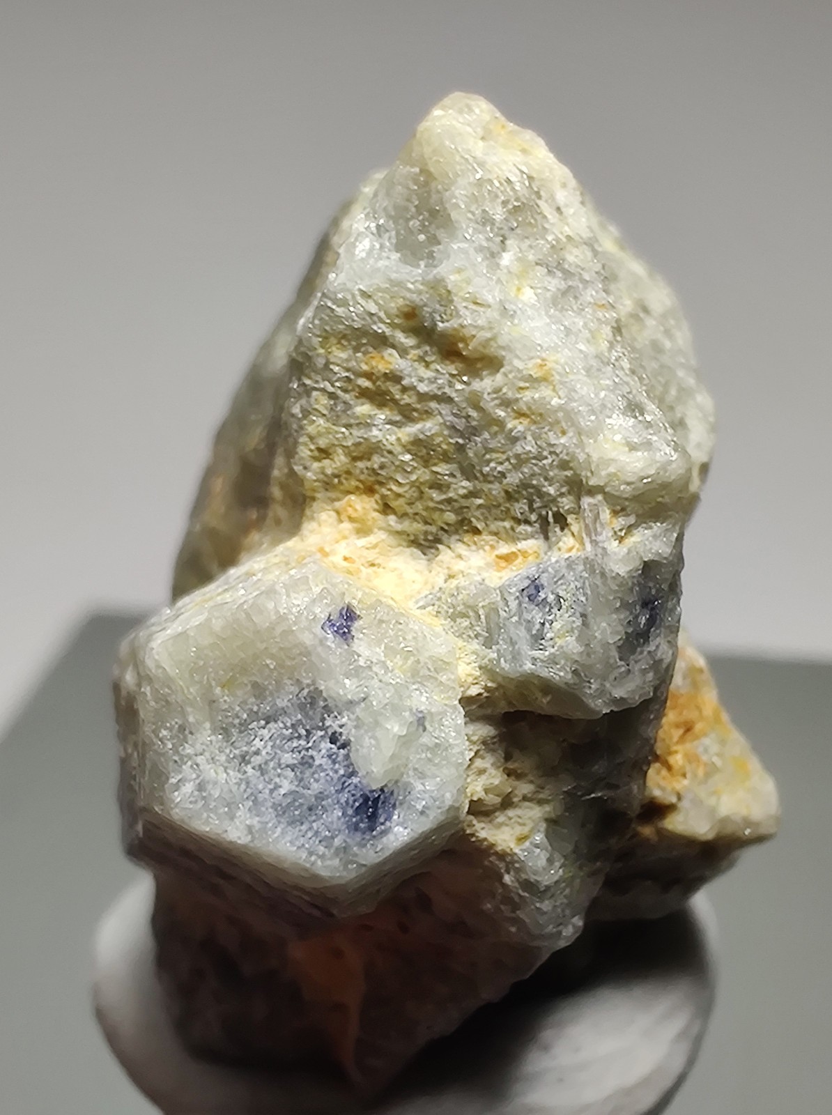 Sapphire crystals with blue inclusions, Rare North Carolina. 2 cm. Sapphire crystals with blue inclusions, Rare North Carolina. 2 cm.