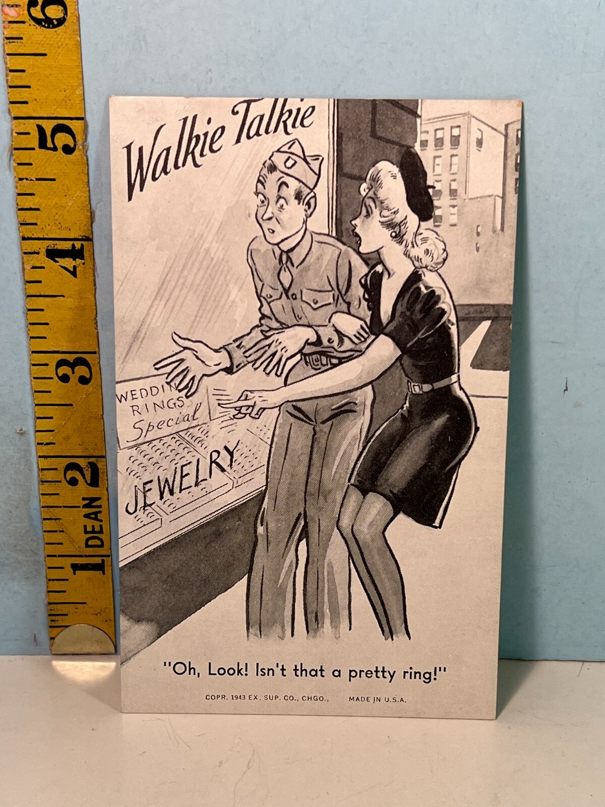 1941 Pinup Mutoscope Exhibit Card: Oh look isn\'t that a pretty Ring\ 1941 Pinup Mutoscope Exhibit Card: Oh look isn\'t that a pretty Ring\