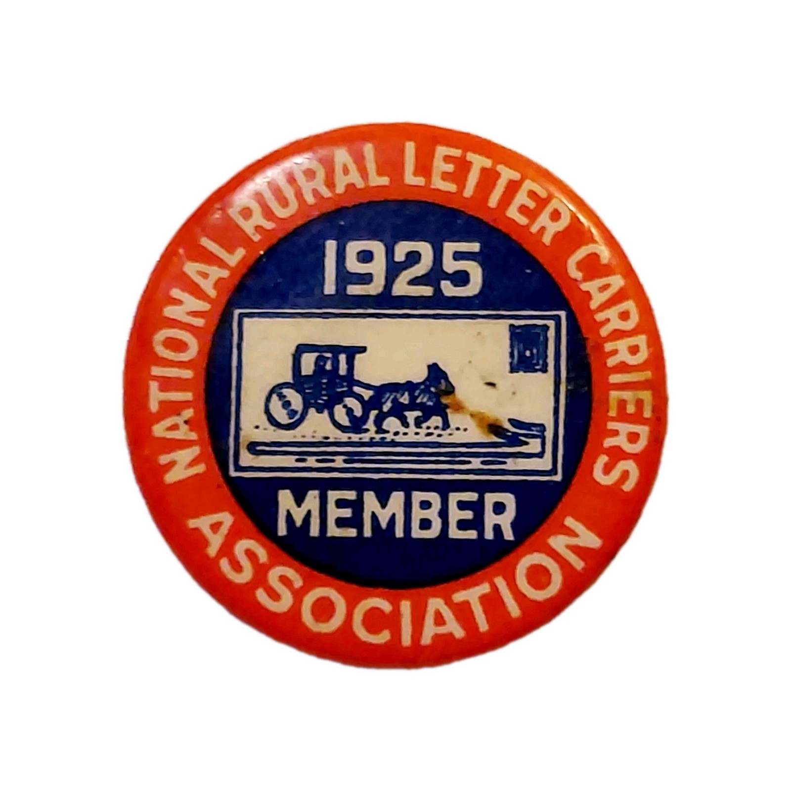 Scarce Antique 1925 National Rural Letter Carrier\'s Association Pinback Button Scarce Antique 1925 National Rural Letter Carrier\'s Association Pinback Button