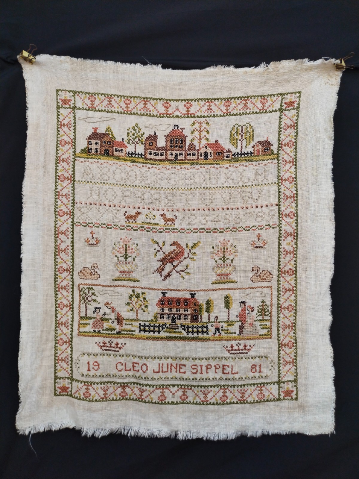 Handmade Vintage Alphabet Sampler | Primitive Country Stitchery A199