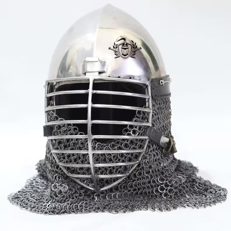 Medieval Cervelliere Helmet Mild Steel – SCA Combat Reenactment Armor Medieval Cervelliere Helmet Mild Steel – SCA Combat Reenactment Armor