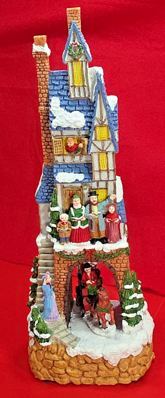 Vtg CBK Country Chorus Lighted Musical Christmas Tudor Village House w/Box Tall Vtg CBK Country Chorus Lighted Musical Christmas Tudor Village House w/Box Tall