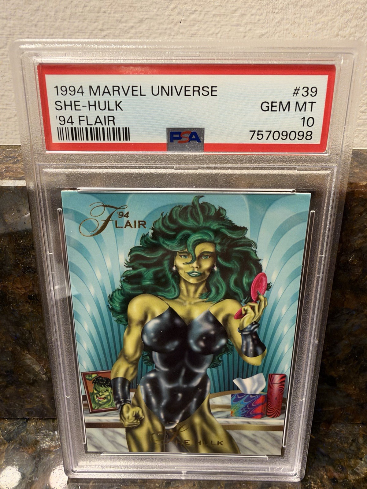 1994 Marvel Universe Flair She-Hulk #39 PSA 10 Gem Mint 1994 Marvel Universe Flair She-Hulk #39 PSA 10 Gem Mint