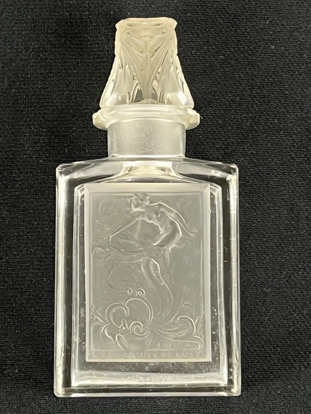 Antique R LALIQUE François Coty L’EFFLEURT Glass Perfume Bottle & Stopper c1910 Antique R LALIQUE François Coty L’EFFLEURT Glass Perfume Bottle & Stopper c1910