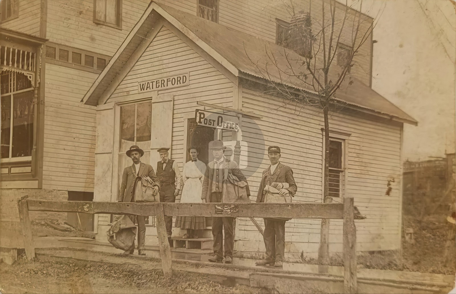 Waterford OH Ohio Washington County Mailmen Post Office RPPC Photo Postcard COPY Waterford OH Ohio Washington County Mailmen Post Office RPPC Photo Postcard COPY