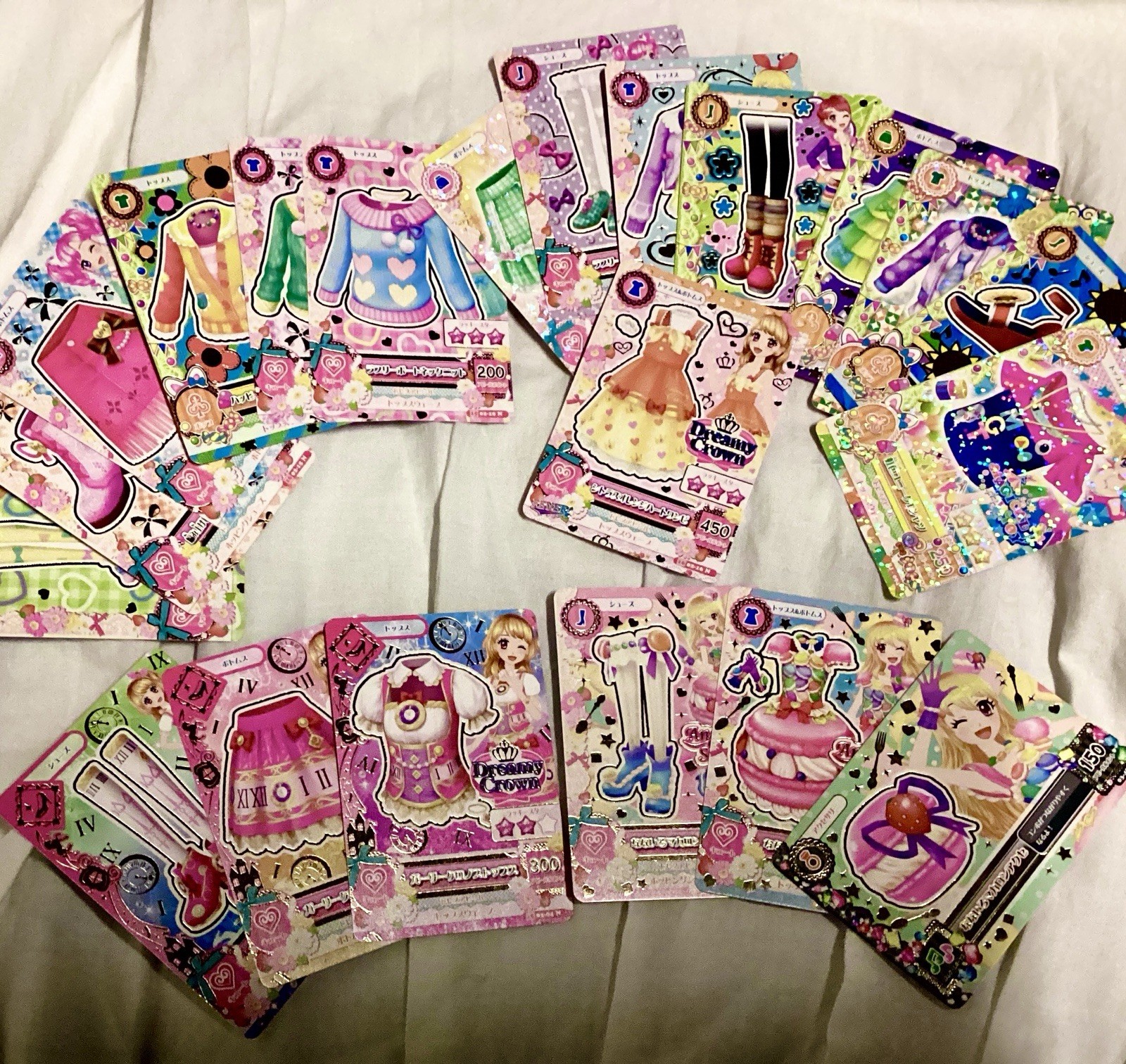 Aikatsu Idol Katsudo Foil Holo Collectable Trading Cards Bulk Lot 21 BANDAI JPN