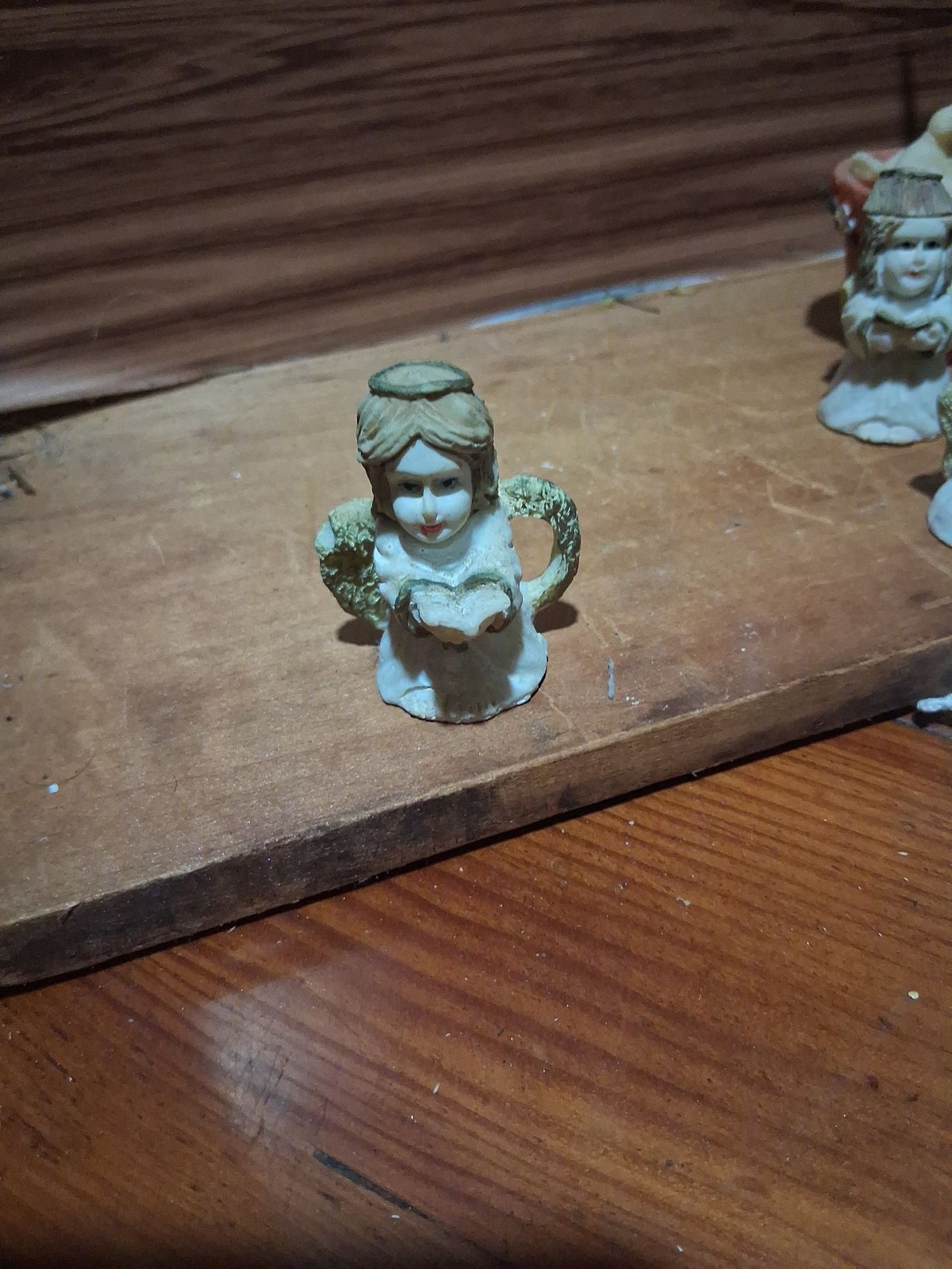 Vintage Miniature Resin Angel Figurine with Detachable Head Vintage Miniature Resin Angel Figurine with Detachable Head