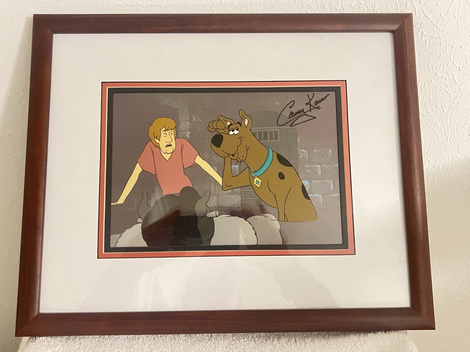 Scooby Doo And Shaggy Animated Cel Autographed By Casey Kasem