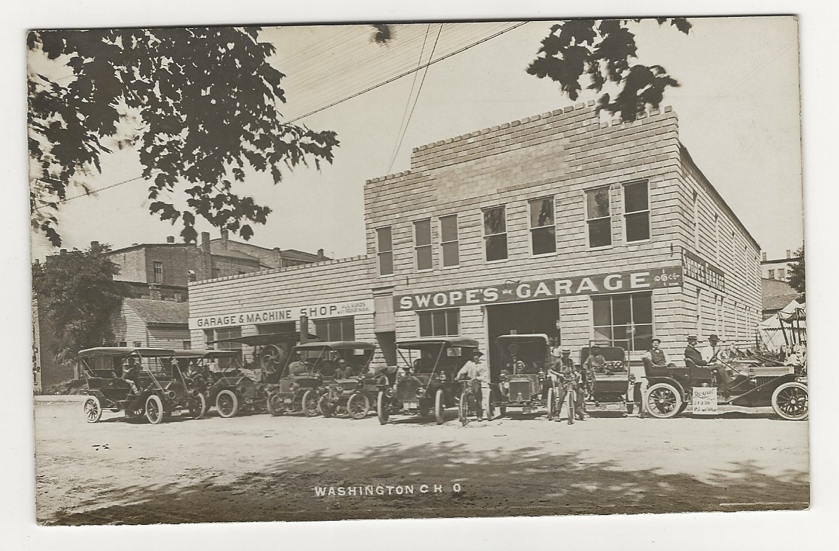 SUPER   Circa 1910 RPPC - SWOPE\'S GARAGE, Washington C.H., Ohio - BUICK CARS