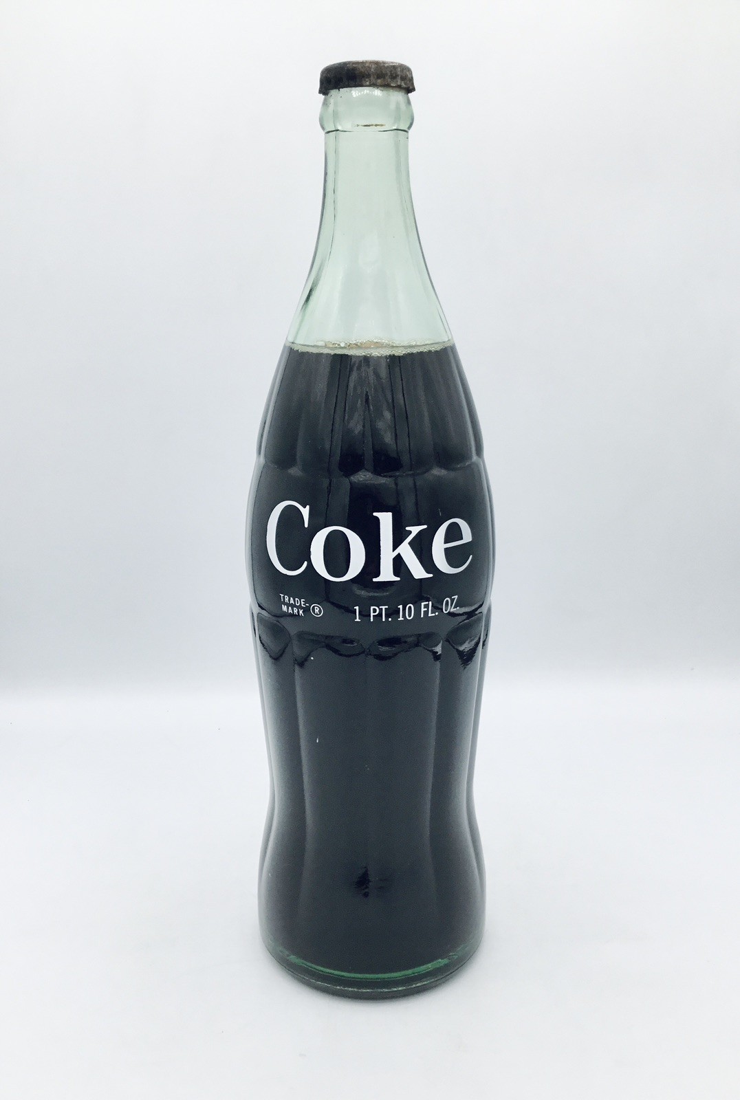 💥 1965 Coca-Cola Green Glass Hobbleskirt Bottle-1 PT 10 OZ-Denver- Unopened