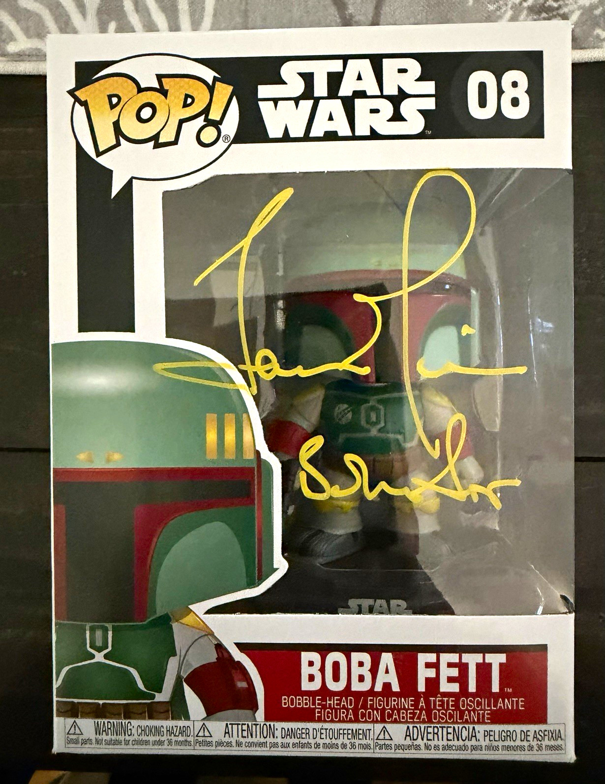 Funko Pop Star Wars Boba Fett #08 Vinyl Figure Signed Sci-Fi & Horror