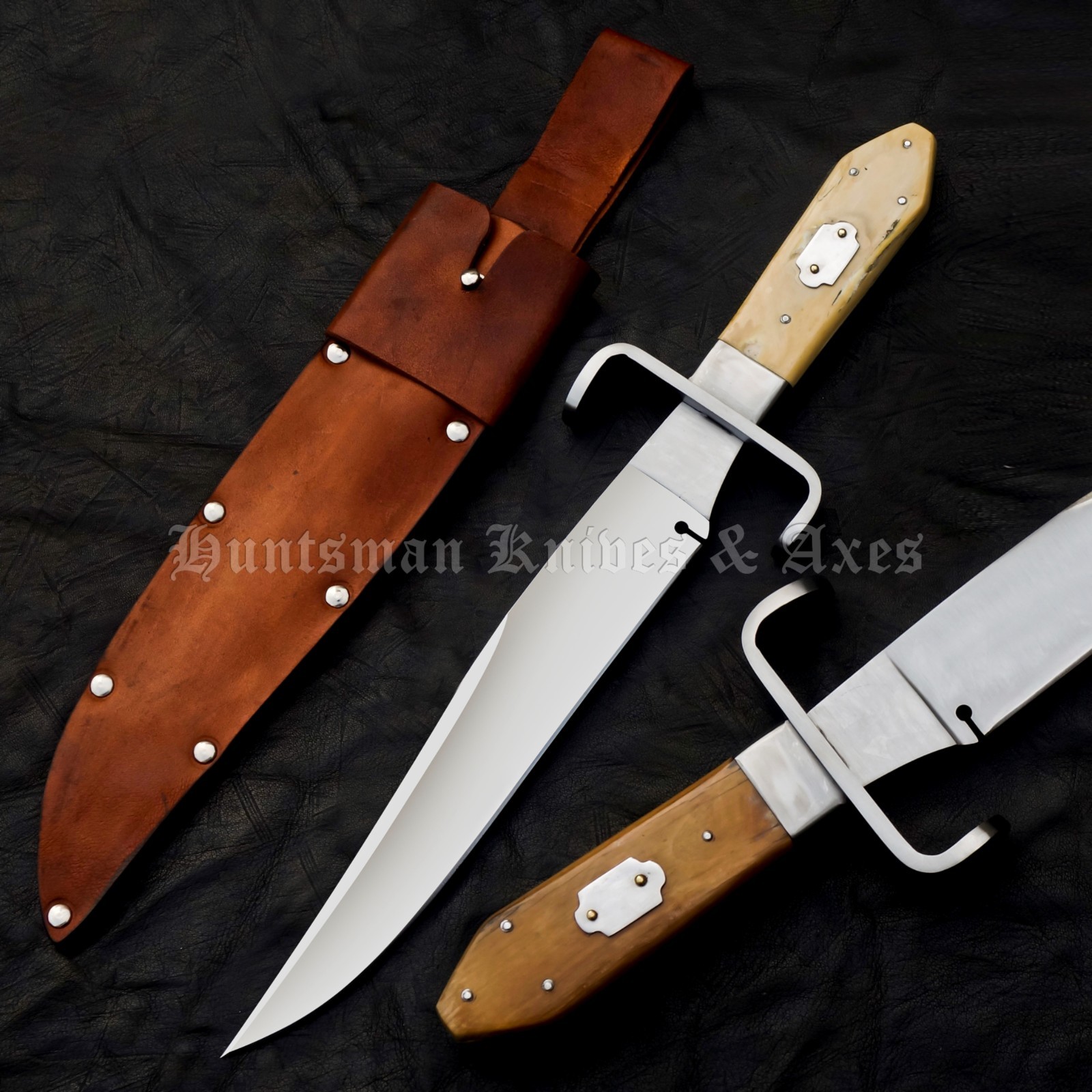 One of a Kind of Rare Found Fossilized Mammoth IVORY Hell Belle\'s Bowie REPLICA