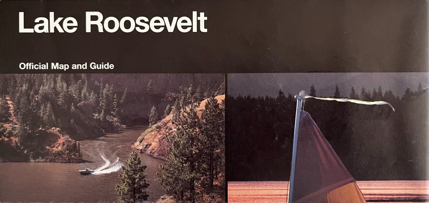 Vintage 1996 LAKE ROOSEVELT NRA    NATIONAL PARK SERVICE UNIGRID BROCHURE/MAP