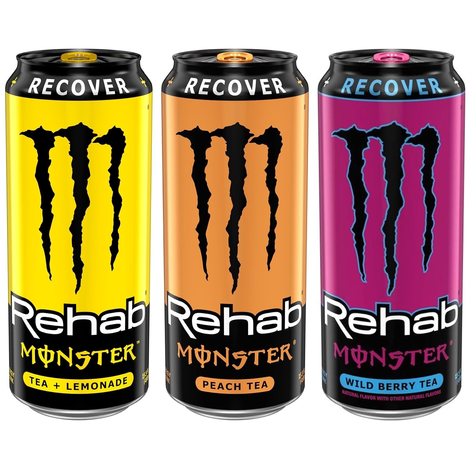 Monster Energy Rehab Variety Pack Energy Iced Tea 15.5oz - 15 Pack - Free P&P Monster Energy Rehab Variety Pack Energy Iced Tea 15.5oz - 15 Pack - Free P&P