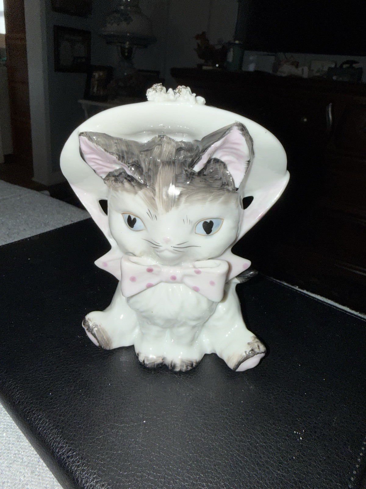 Vintage Japan Kitsch Kitten Planter Figure Vintage Japan Kitsch Kitten Planter Figure