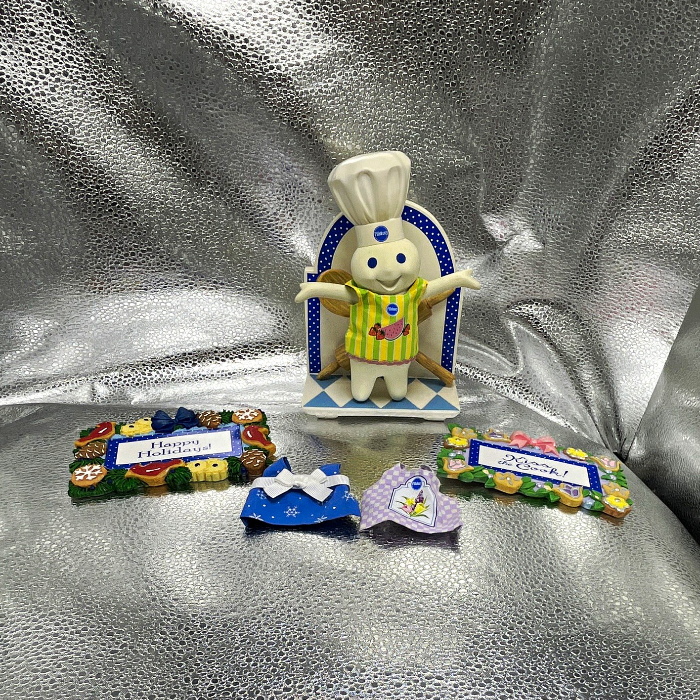 Pillsbury Doughboy Danbury Mint Porcelain Kitchen Wall Plaque Set Hanging
