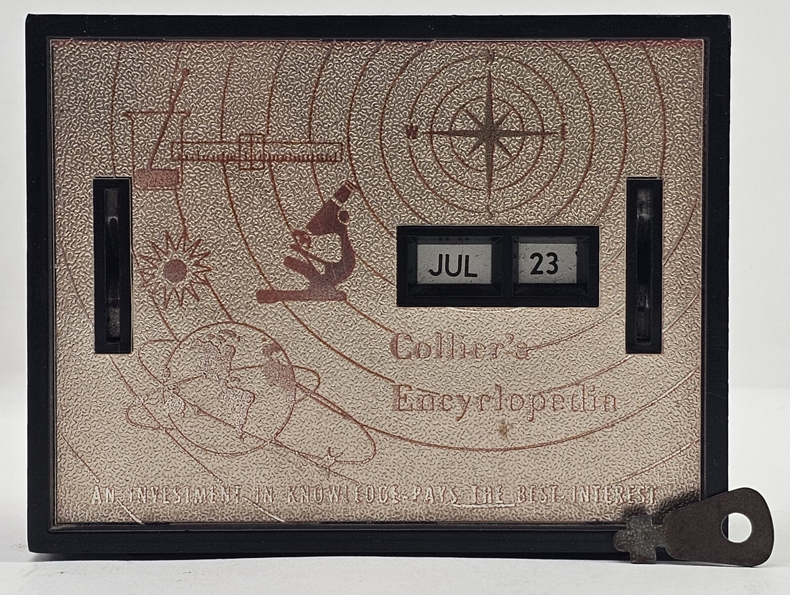Vintage Collier's Encyclopedia Bank An Investment In Knowledge Pays - With Key Vintage Collier's Encyclopedia Bank An Investment In Knowledge Pays - With Key