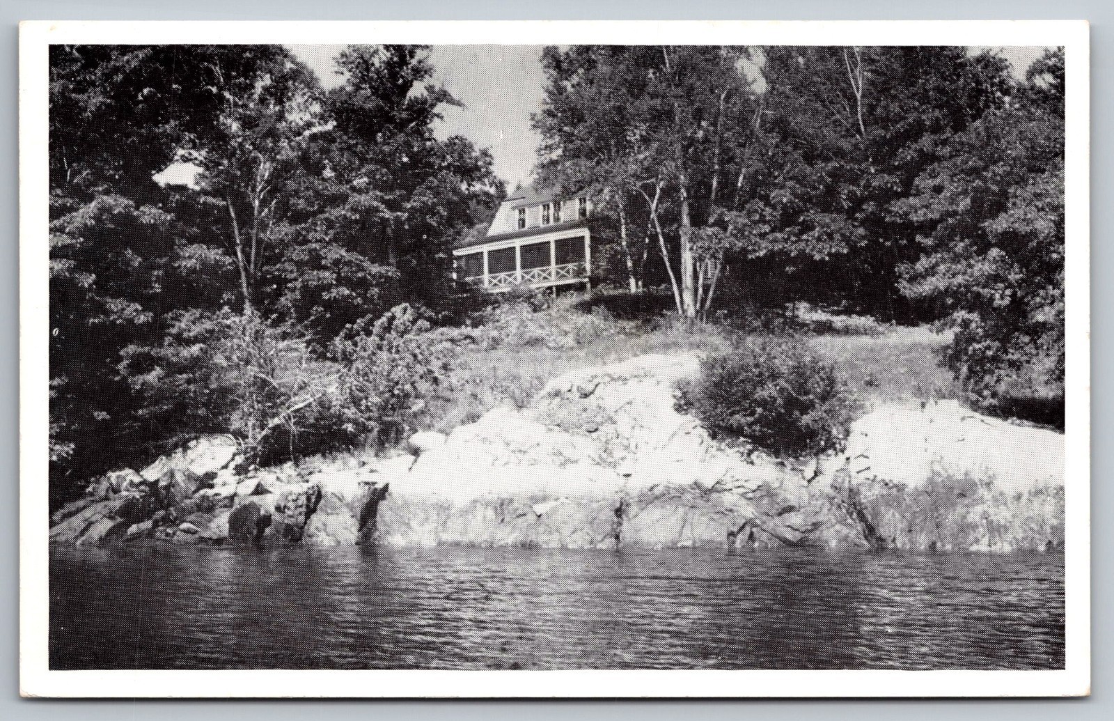 Hiram Blakes Camp. The Birches. Penobscot Bay Cape Rosier Maine Postcard Hiram Blakes Camp. The Birches. Penobscot Bay Cape Rosier Maine Postcard