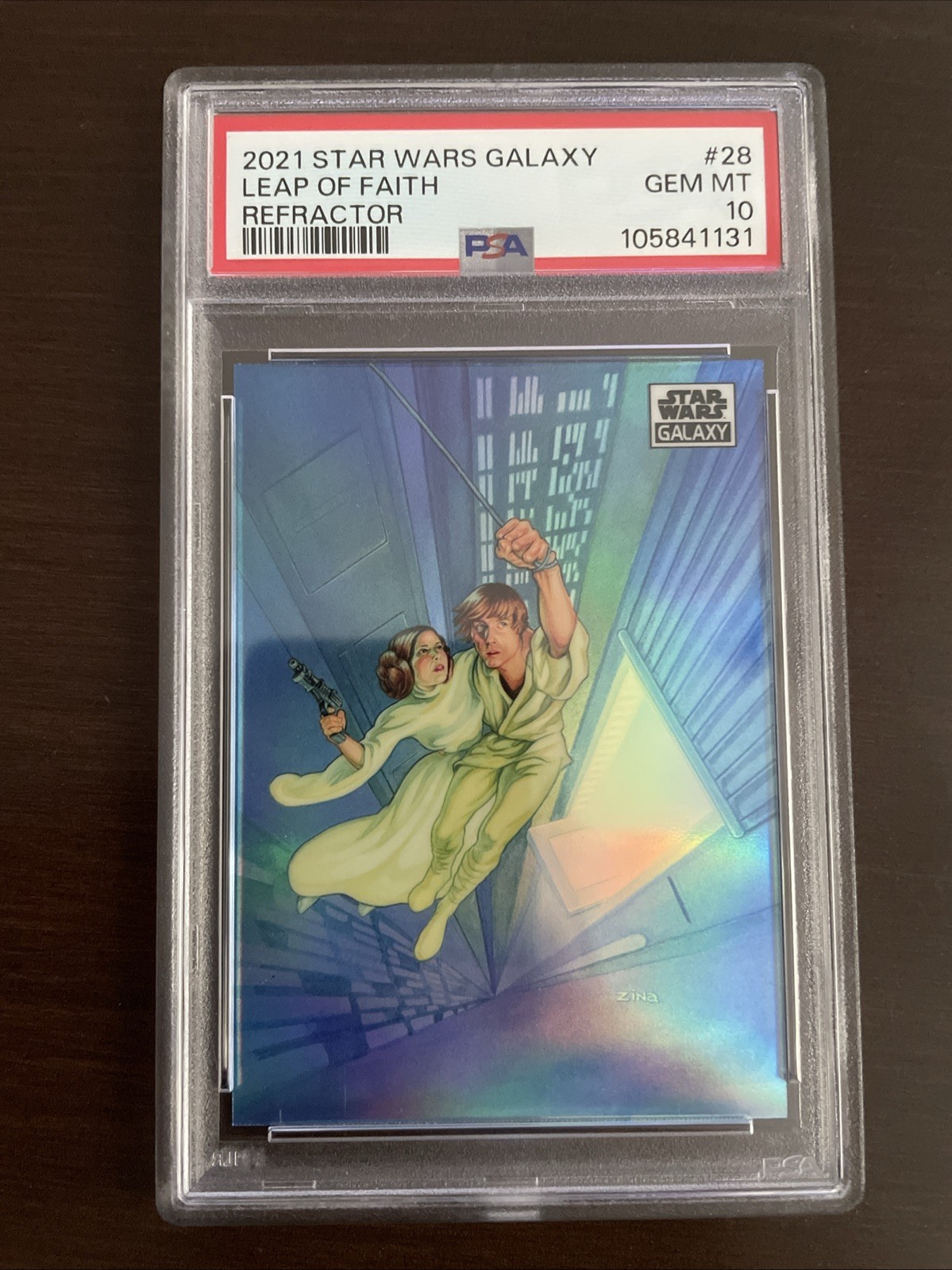2021 Star Wars Galaxy Leap of Faith (box art) Refractor PSA 10 